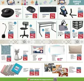 Volantino Happy Casa Pagina 13: Cuscini Nuvola €8,99, Sedia ufficio con ruote €24,99