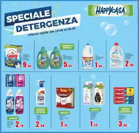 Volantino Happy Casa Pagina 21: Ace candeggina classica €1,99, Spuma di sciampagna lavatrice Bianco puro €2,99