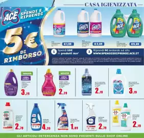Volantino Happy Casa Pagina 22: Amuchina pavimenti €2,19, Felce Azzurra ammorbidente classico €2,19