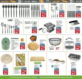 Volantino Happy Casa Pagina 3: Bamboo 3 coltelli con tagliere €5,99, Carta forno per friggitrice ad aria €1,99