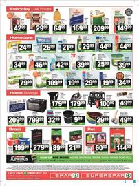SuperSpar catalogue Page 6: SPAR Refined White Sugar €209,99, Hulett's Light Brown Sugar €169,99