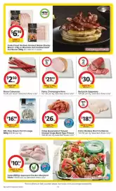 Coles catalogue week 35 Page 19: Primo Champagne Ham €21,50, Coles Queensland Thawed Cooked Large Black Tiger Prawns €26,00