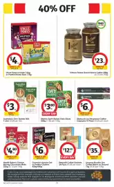Coles catalogue week 35 Page 29: Mother Earth Baked Oaty Slices €3,80, Australia's Own Barista Milk €3,00