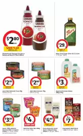 Coles catalogue week 35 Page 32: Green's Pancake Shake €3,00, Ayam 100% Natural Coconut Milk or Cream €3,20