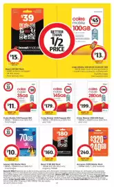 Coles catalogue week 35 Page 43: Coles Mobile 145GB €179,00, Coles Mobile 280GB SIM Pack €199,00