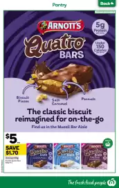 Woolworths catalogue week 35 Page 30: Arnott's Quatro Bars €5,00