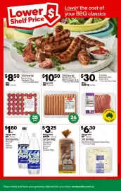 Woolworths catalogue week 35 Page 5: Market Value Thin BBQ Sausages €10,50, Market Value Meatballs €8,50