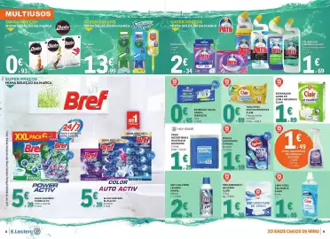 Folheto E.Leclerc Página 5: Discos sanitários syphon marinho €1,59, Espanador limpa pó com 5 recargas clair €1,89