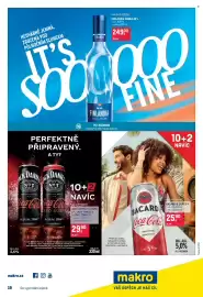 Makro leták Strana 17: Finlandia Vodka 40 % €249,00, BACARDI & COKE 5 % €25,90