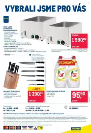 Makro leták Strana 16: SADA NOŽŮ PROFESSIONAL €1.390,00, Prostředek na mytí nádobí €95,90