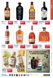 Makro leták Strana 25: Prádlo Whisky €1.155,00, Bumbu rum x.o. €660,00