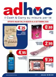 Volantino Adhoc Pagina 1: Fiorucci Vellutato Prosciutto Cotto €4,25, Lonza di suino prov. Spagna sottovuoto €2,99