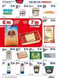 Volantino Adhoc Pagina 14: Norita salmone norvegese €21,90, Latteria Sorensina Scaglie di Grana Padano €6,49