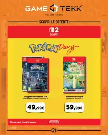 Volantino FreeShop Pagina 14: Leggende Pokemon Z-A Nintendo Switch €49,99, Pokemon Pokopia Nintendo Switch 2 €59,99
