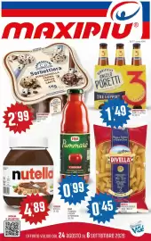 Volantino Maxipiù Pagina 1: Nutella €4,89, Divella pasta di semola rigatoni 17 €0,45