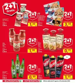 Volantino Eurospar Pagina 12: Tyrolini assortiti Handl Tyrol €1,33, Tentazioni di Gusto Misto Mare Findus €3,33