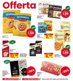 Volantino Eurospar Pagina 18: Biscotti assortiti Balocco €1,59, Cereali Choco Krave assortiti Kellogg's €2,79
