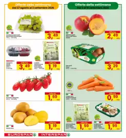 Volantino Eurospar Pagina 2: Carote I.G.P. Despar Premium €0,99, Kiwi verdi Zespri €3,29