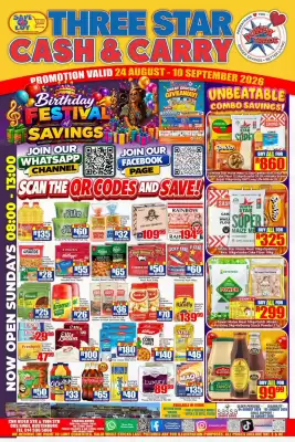 Three Star Cash and Carry (valid until 10-09)