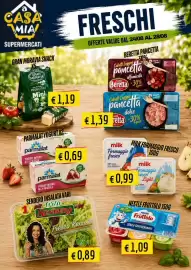 Volantino A Casa Mia Pagina 8: Cubetti Leggeri pancetta affumicata Beretta €1,39, Milk Formaggio fresco €0,99