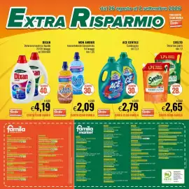 Volantino Famila Market settimana 35 Pagina 4: Mon Amour Ammorbidente Concentrato €2,09, Svelto Detersivo piatti €2,65