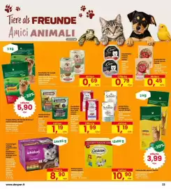 Volantino Interspar Pagina 23: Straccetti in gelatina Pure Delight Whiskas €8,90, Miglior cane Le Specialità Italiane €0,69
