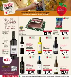 Volantino Interspar Pagina 8: Speck GGA €13,20, St. Magdalener DOC Santa Maddalena DOC K. Martini & sohn €8,90