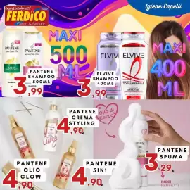 Volantino Ferdico settimana 34 Pagina 10: Pantene spuma €3,29, Elvive shampoo €3,99
