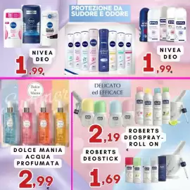 Volantino Ferdico settimana 34 Pagina 12: Dolce Mania acqua profumata €2,99, Roberts deostick €1,69