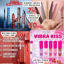 Volantino Ferdico settimana 34 Pagina 16: Astra Vibra Kiss €4,90, Rimmel Mega Lift Mascara €7,90