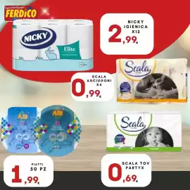 Volantino Ferdico settimana 34 Pagina 5: Scala tovaglioli party €0,69, Piatti ARI €1,99