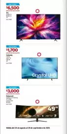 Catálogo Costco Página 8: TCL Google TV Miniled 4K €6.500,00, Samsung Crystal Smart TV UHD 4K €1.700,00