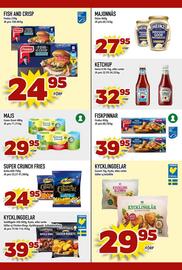 Din Mat reklamblad vecka 35 Sida 8: Findus fish and crisp €24,95, Aviko super crunch fries €24,95
