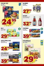 Din Mat reklamblad vecka 35 Sida 8: Findus fish and crisp €24,95, Aviko super crunch fries €24,95