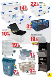 Catalogue Bazarland page 11: PlasticForte Malle €14,99, Plasticaza Malle avec couvercle et roues €22,99