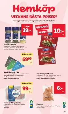 MatArket reklamblad (giltig till och med 30-08)