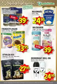 Matvärlden Tensta reklamblad vecka 35 Sida 6: Friggs majskakor €39,00, Nestlé frukostflingor €33,95