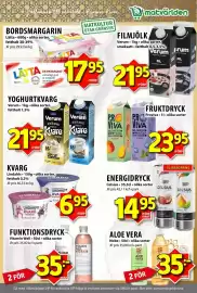 Matvärlden Tensta reklamblad vecka 35 Sida 8: Lätta bordsmargarin €17,95, Verum kvarg €21,95