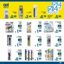 Volantino Qui Discount Pagina 10: Penne blu/nere/rosse Staedtler €1,89, Penne a sfera Script €1,49