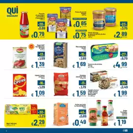 Volantino Qui Discount Pagina 6: Fagioli e tonno Maruzzella €1,99, Patatine classiche Salati Preziosi €1,59