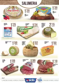 Volantino Maxi Sidis Pagina 2: Emmentaler svizzero €1,50, Salame golfetta golfera €1,89
