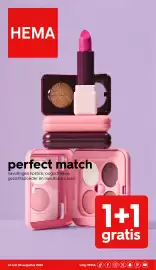 HEMA Flugblatt woche 35 Seite 1: Perfect match navullingen lipstick, oogschaduw, gezichtspoeder en navulbare cases