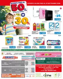 Volantino Mercatò Big Pagina 24: Giotto filapennarelli turbo maxi €4,49, Giotto Pennarelli Turbo Color €3,99