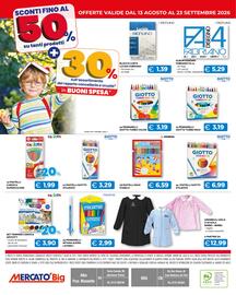 Volantino Mercatò Big | Scontatissima Scuola Pagina 8: Set tempera Carioca Artivity €3,90, Pastelli Giotto StilNovo €6,99