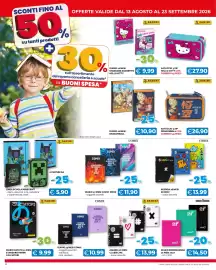 Volantino Mercatò Big | Scontatissima Scuola Pagina 4: LINEA SCUOLA MINECRAFT €5,90, Diario datato Panini Calciatori €9,99