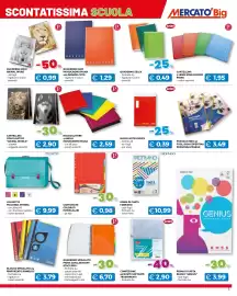 Volantino Mercatò Big | Scontatissima Scuola Pagina 5: Quaderno Maxi Monocromo Pigna €1,29