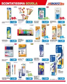 Volantino Mercatò Big | Scontatissima Scuola Pagina 7: Penne a sfera Selex €1,99, Penne a sfera Cristal Bic €2,99