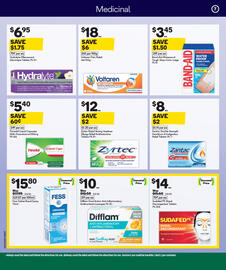 Woolworths catalogue week 35 Page 8: Sudafed PE Nasal Decongestant Tablets €14,00, Fess Saline Nasal Spray €15,80