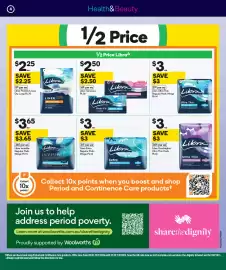 Woolworths catalogue week 35 Page 5: Libra ProSkin Liners Dry Long €2,25, Libra Ultra Thin Regular Pads Wings €3,00