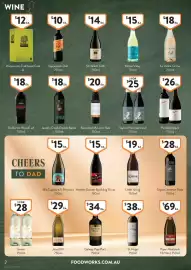 Foodworks catalogue Page 2: Jacob's Creek Double Barrel €18,00, Taylors Jaraman Reds €28,00